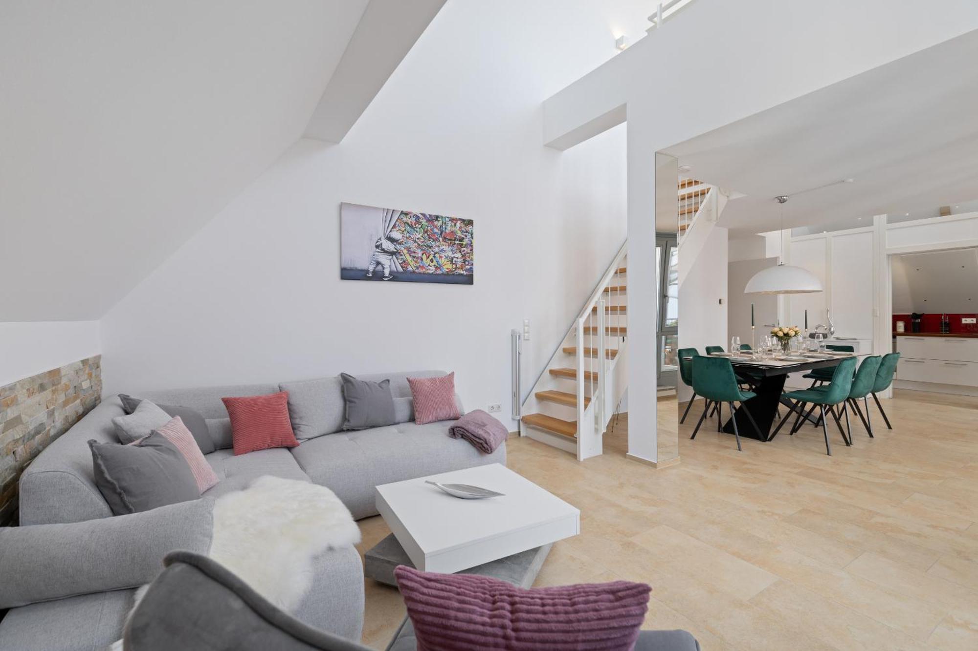 Helloflats - Luxus-Penthouse - Balkon - Parking - Zentrum - Therme - Naehe Flughafen Muc Erding Eksteriør bilde