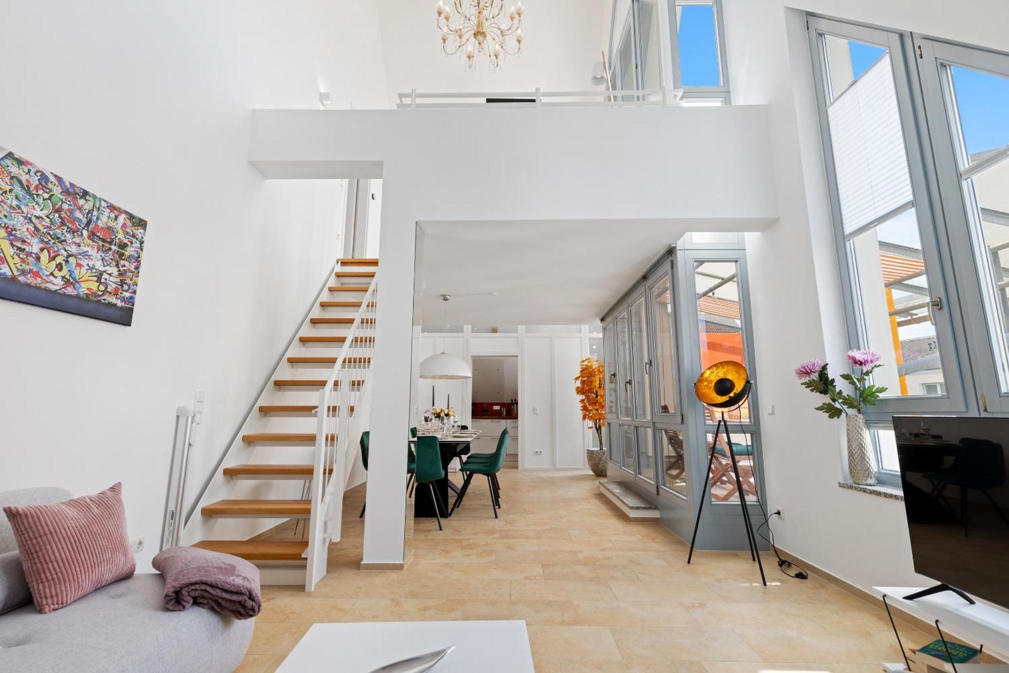 Helloflats - Luxus-Penthouse - Balkon - Parking - Zentrum - Therme - Naehe Flughafen Muc Erding Eksteriør bilde